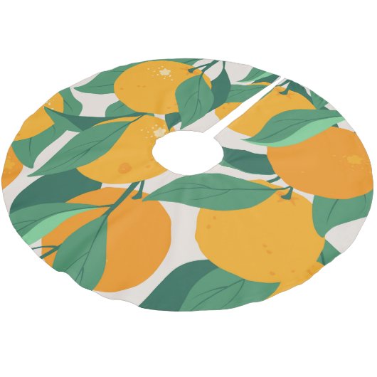 Jupon De Sapin En Polyester Brossé Arbre à agrumes : Main d'été tirée (Angle)