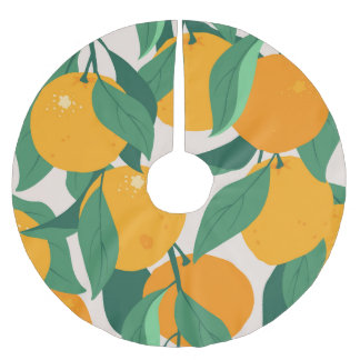 Jupon De Sapin En Polyester Brossé Arbre à agrumes : Main d'été tirée