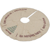 Jupon De Sapin En Polyester Brossé Arbre de Noël en fer à cheval rustique (Angle)