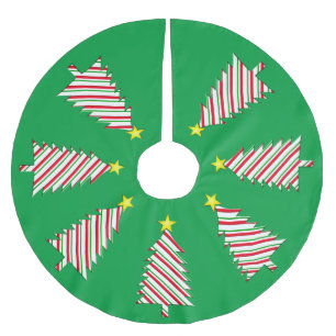 Jupon De Sapin En Polyester Brossé Arbre de Noël minimaliste moderne dans les bandes 