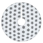 Jupon De Sapin En Polyester Brossé Arbre de Noël Paillettes de neige (Devant)