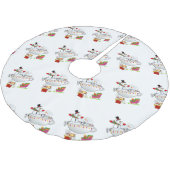 Jupon De Sapin En Polyester Brossé Arbre de Noël Snowman (Angle)
