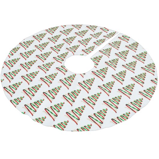 Jupon De Sapin En Polyester Brossé Arbre Ruban (Angle)