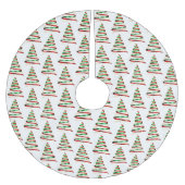 Jupon De Sapin En Polyester Brossé Arbre Ruban (Devant)