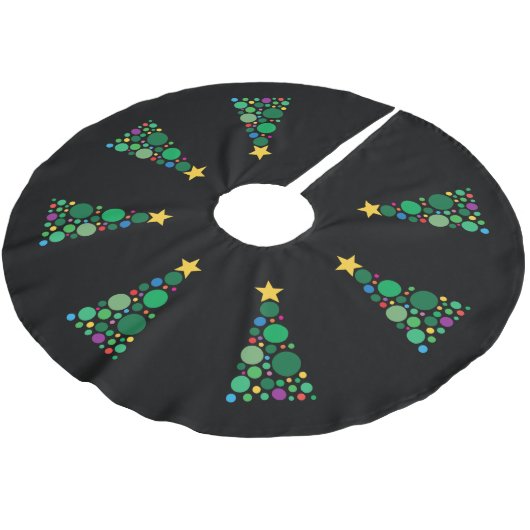 Jupon De Sapin En Polyester Brossé Arbre scintillant (Angle)
