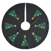 Jupon De Sapin En Polyester Brossé Arbre scintillant (Devant)