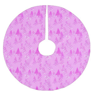 Jupon De Sapin En Polyester Brossé Arbres de Noël à fleurs modernes - orchidée & viol