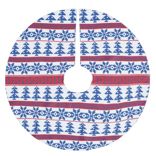 Jupon De Sapin En Polyester Brossé Arbres de Noël nordiques (Devant)