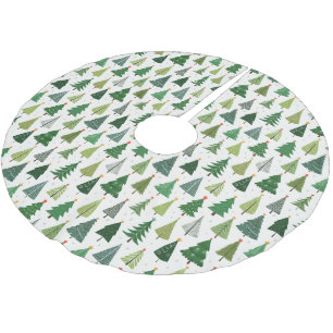 Jupon De Sapin En Polyester Brossé Arbres rétro