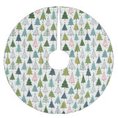 Jupon De Sapin En Polyester Brossé Arbres rétro (Devant)