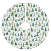 Jupon De Sapin En Polyester Brossé Arbres rétro (Devant)