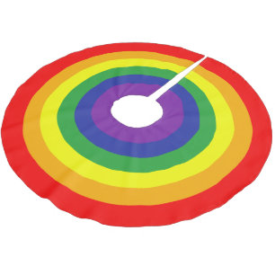 Jupon De Sapin En Polyester Brossé Arc-en-ciel couleur Gay pride