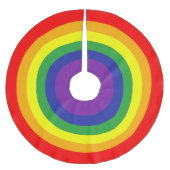 Jupon De Sapin En Polyester Brossé Arc-en-ciel couleur Gay pride (Devant)