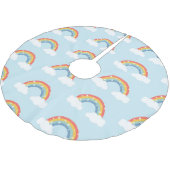 Jupon De Sapin En Polyester Brossé Arc-en-ciel Enfants Noël Stocker (Angle)