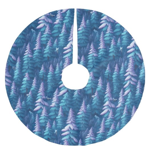 Jupon De Sapin En Polyester Brossé Arctic Fox Wonderland (Devant)