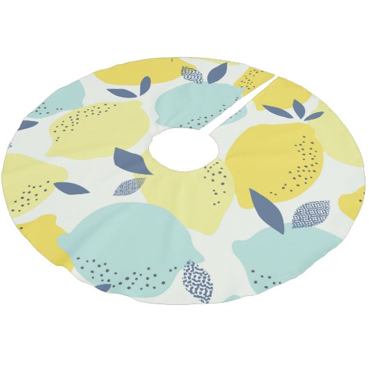 Jupon De Sapin En Polyester Brossé Arômes d'agrumes, motif transparent et vivant. (Angle)