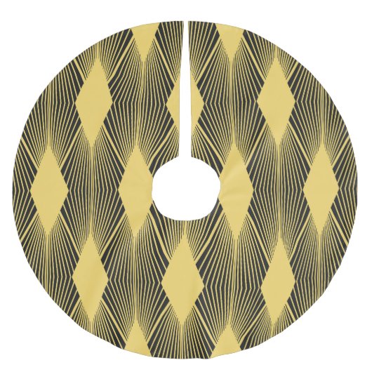 Jupon De Sapin En Polyester Brossé Arrière - plan géométrique Art déco Abstrait (Devant)