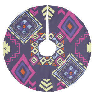 Jupon De Sapin En Polyester Brossé Arrière - plan géométrique tribal, primitif.