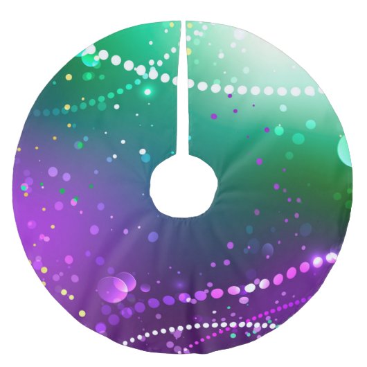 Jupon De Sapin En Polyester Brossé Arrière - plan mardi Gras Festive violet (Devant)