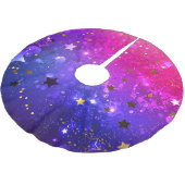 Jupon De Sapin En Polyester Brossé Arrière - plan rose brillant (Angle)