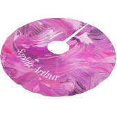 Jupon De Sapin En Polyester Brossé Art Abstrait personnalisé violet rose moderne (Angle)
