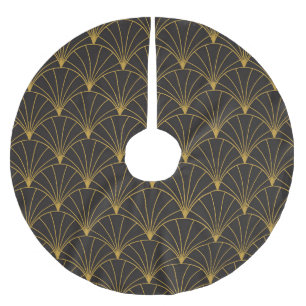 Jupon De Sapin En Polyester Brossé Art Déco géométrique, vintage motif sans couture.