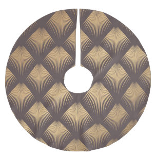 Jupon De Sapin En Polyester Brossé Art Déco Golden : Minimaliste sans couture