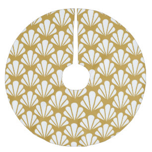 Jupon De Sapin En Polyester Brossé Art Déco, motif aux motifs géométriques et fleuris