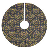 Jupon De Sapin En Polyester Brossé Art déco Motif d'or noir (Devant)