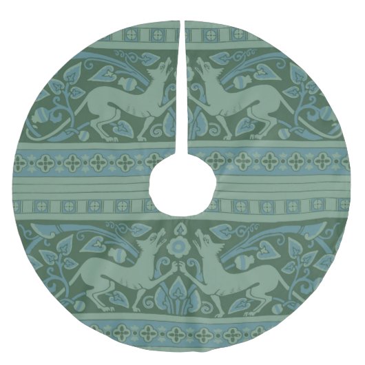 Jupon De Sapin En Polyester Brossé Art Déco Nouveau Chien Nature Motif animal (Devant)
