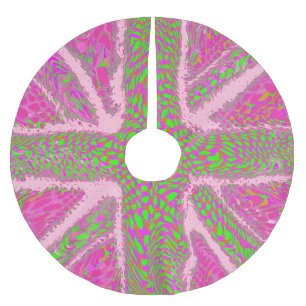 Jupon De Sapin En Polyester Brossé Art Liquide Union Jack Rose, Motif Animal Sauvage
