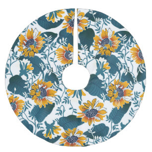 Jupon De Sapin En Polyester Brossé Art Nouveau, motifs floraux.