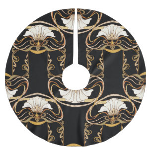 Jupon De Sapin En Polyester Brossé Art nouveau : Noir or