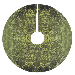 Jupon De Sapin En Polyester Brossé Art Nouveau : Ornement Vintage coloré.