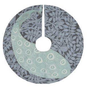 Jupon De Sapin En Polyester Brossé Art Nouveau Peacock Classic Vintage Bird