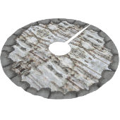 Jupon De Sapin En Polyester Brossé Aspect rustique écorce de bouleau (Angle)