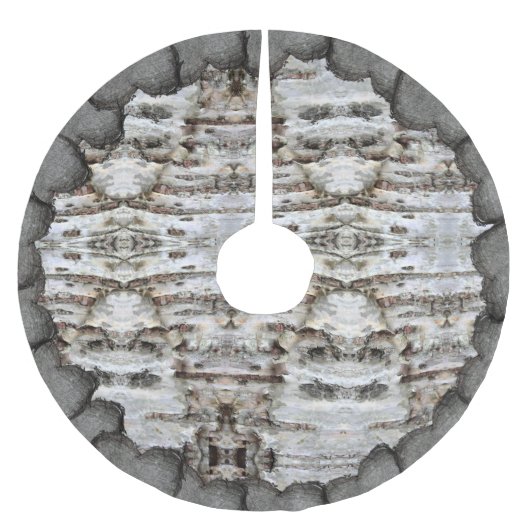 Jupon De Sapin En Polyester Brossé Aspect rustique écorce de bouleau (Devant)