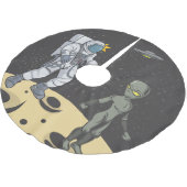 Jupon De Sapin En Polyester Brossé Astronaute et alien (Angle)