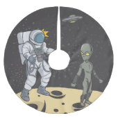 Jupon De Sapin En Polyester Brossé Astronaute et alien (Devant)