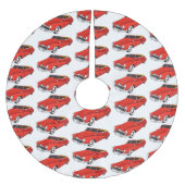 Jupon De Sapin En Polyester Brossé Automobile classique rouge 1948 (Devant)