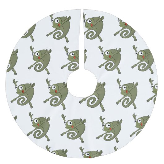 Jupon De Sapin En Polyester Brossé Awesome Chameleon (Devant)