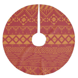 Jupon De Sapin En Polyester Brossé Aztec Retro : Design Motif Vintage.