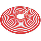 Jupon De Sapin En Polyester Brossé Bagues rouges et blanches (Angle)