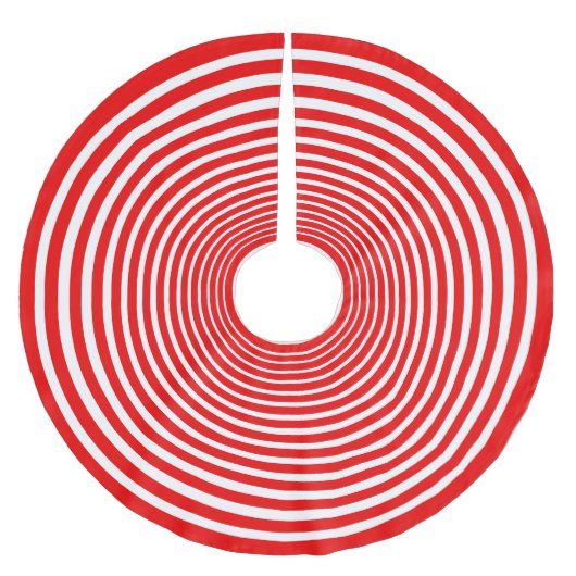 Jupon De Sapin En Polyester Brossé Bagues rouges et blanches (Devant)