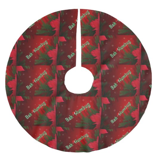 Jupon De Sapin En Polyester Brossé Bah Humbug (Devant)
