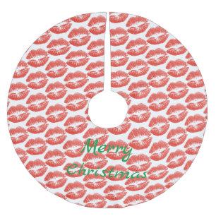 Jupon De Sapin En Polyester Brossé Baiser Lèvres rouges Thunder_Cove