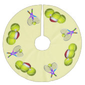 Jupon De Sapin En Polyester Brossé Bal de tennis et raquettes Noël (Devant)
