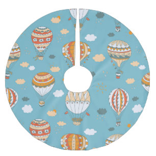 Jupon De Sapin En Polyester Brossé Ballons colorés Festive Motif Design
