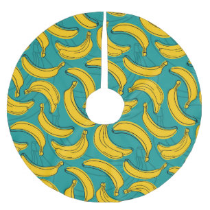 Jupon De Sapin En Polyester Brossé Banane jaune : Noir Vintage