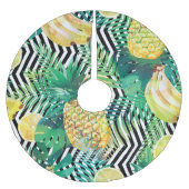 Jupon De Sapin En Polyester Brossé Bananes exotiques citrons Tropical sans joint (Devant)